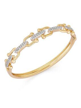 80 Diamond 14K (or 18k upon request) Yellow Gold Bangle Bracelet